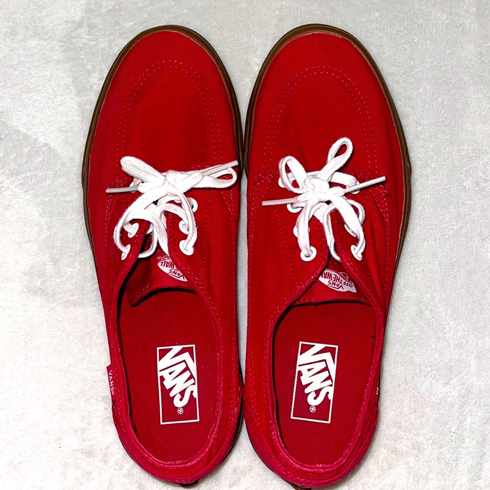 Vans Red Skateboard Casual Shoes Size 10.5